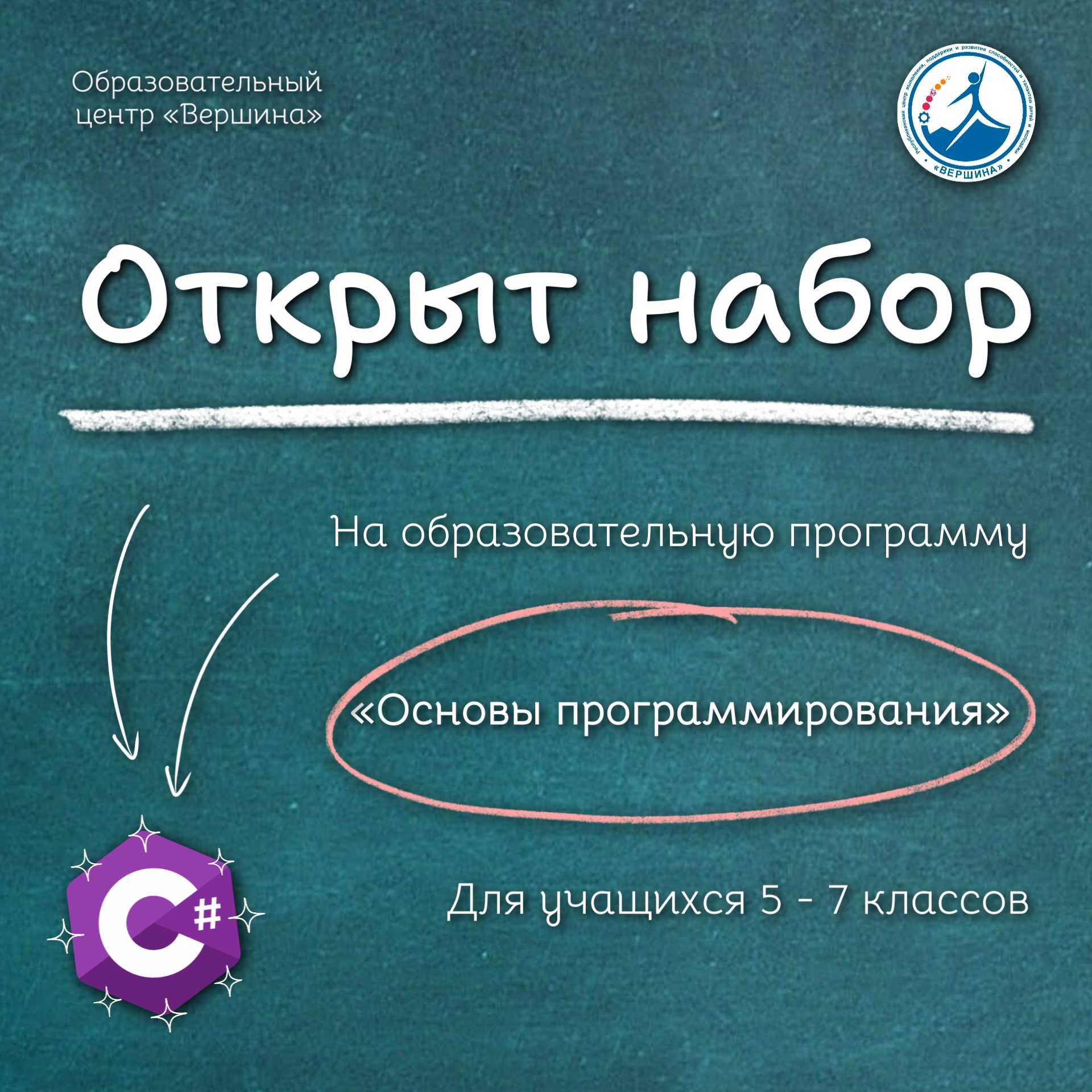 По просьбам учащихся, открываем группу для изучения основ программирования